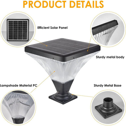 Solar Street Lamp Cap with Base 1 pack