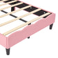 Twin Size Lovely Crown Fantasy PU Leather Princess Bed with Tufted Headboard, Pink+Cream