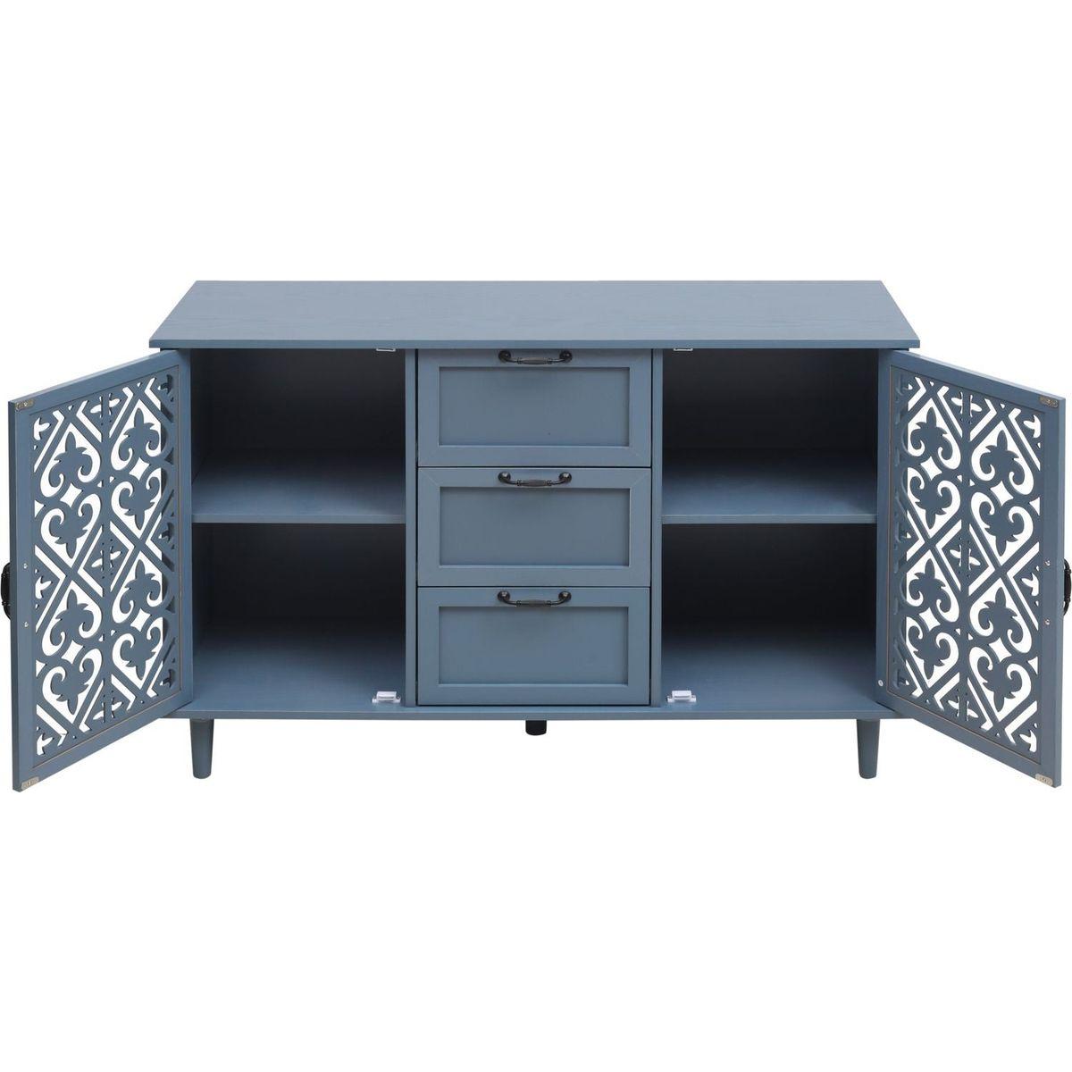 2 Door 3 Drawer Cabinet, American Furniture, Suitable for Bedroom, Living Room, Study