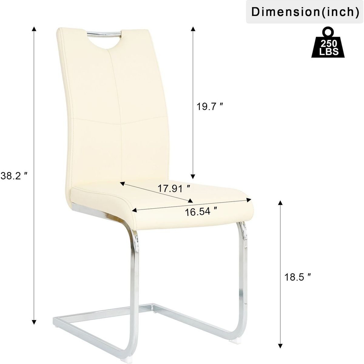 Modern PU dining chair living room chair upholstered chair, electroplated metal legs design, kitchen, living room, bedroom, dining room side chair (Set of 2)