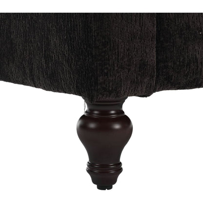 Modern chenille Fabric Loveseat, 2-Seat Upholstered Loveseat Sofa Modern Couch