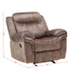 Zubaida Glider Recliner, 2-Tone Chocolate Velvet