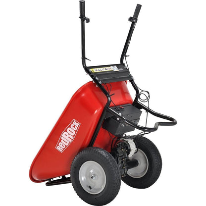 RedRock Wheelbarrow Utility Cart Electric Powered 24V DC 180W AGM Battery 330lbs (150kgs) Max Capacity Barrel Dump Material Debris Hauler
