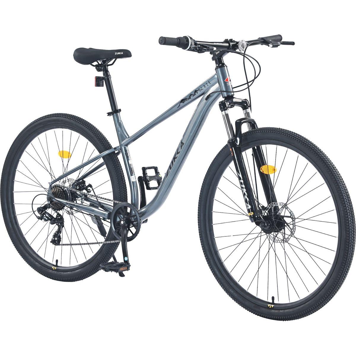 29 Inch Wheels 8 Speed Mountain Bike, for Men Women Boys and Girls, Front Suspension, Steel Frame