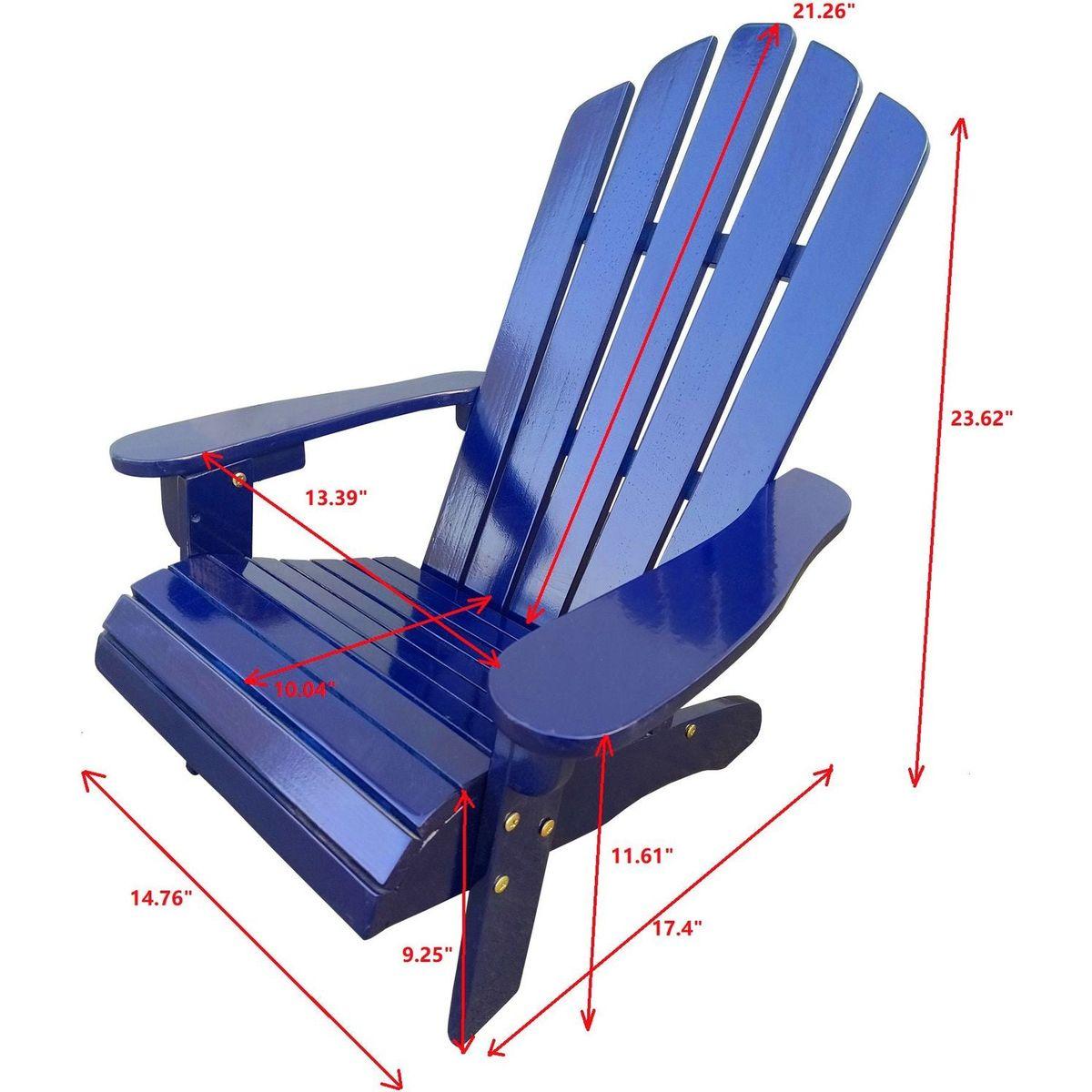 Outdoor or indoor Wood children Adirondack chair,blue