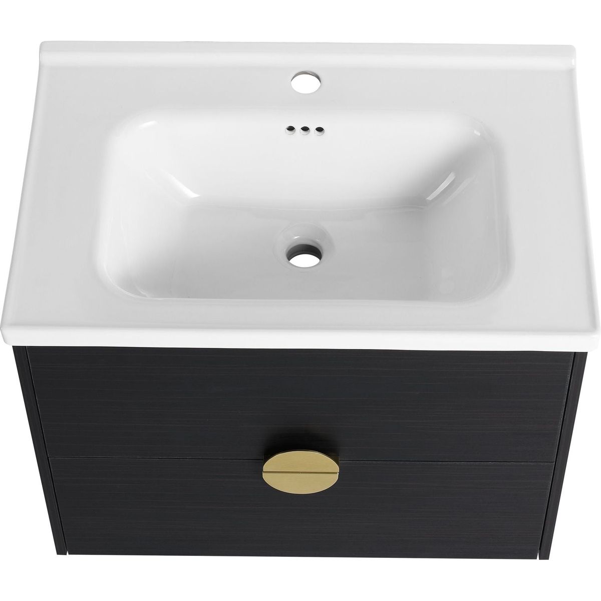 28 Inch Wall-Mounted Bathroom Vanity With Sink, For Small Bathroom (KD-Packing)