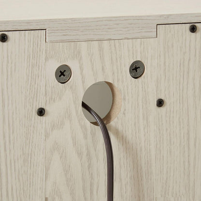 2 Doors Curio Cabinet with Tempered Glass Doors, Curio Cabinets with Mirrored Back Panel and Adjustable Shelves, Lighted Display Cabinet for Home, Office Light Bulb Included White