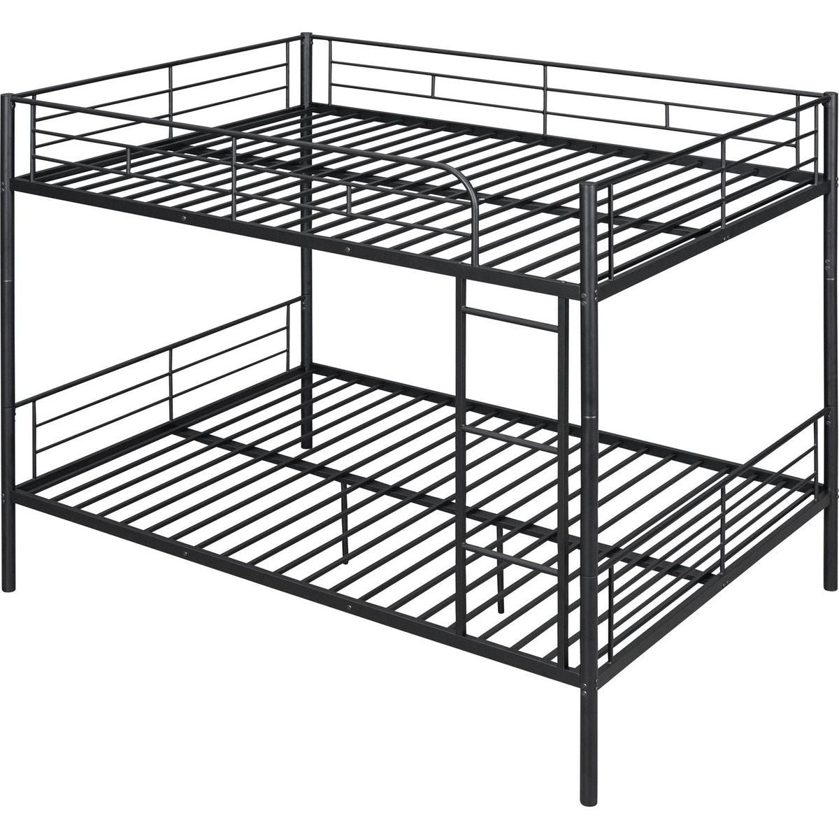 Full Over Full Metal Bunk Bed, Black