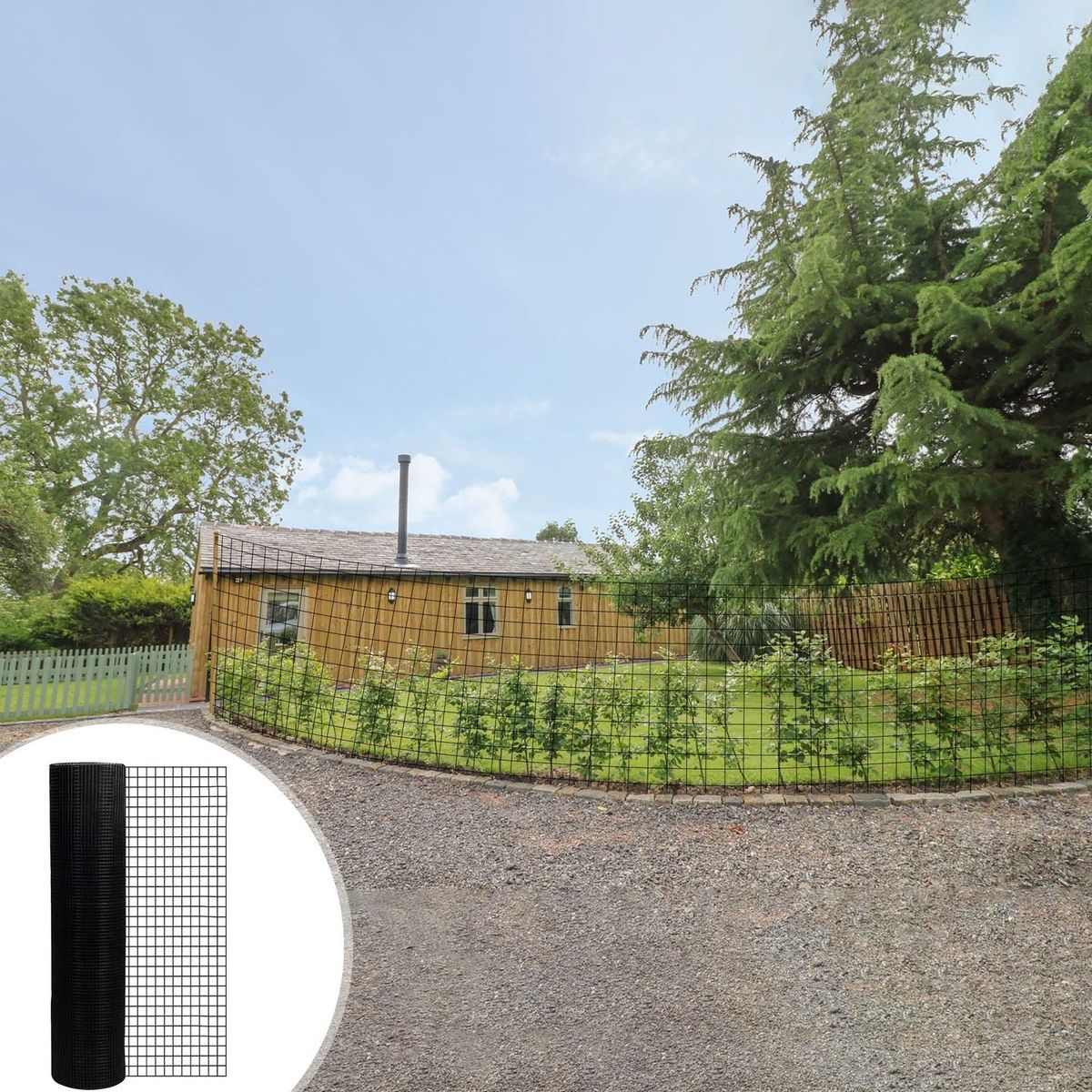 36 inchx50 ft Black Vinyl Coated Hardware Cloth 19 Gauge 1/4 inch Black PVC Hardware Cloth, Black Welded Wire Fence Supports Poultry-Netting Cage-Home Improvement and Chicken Coop - Streamdale Furniture