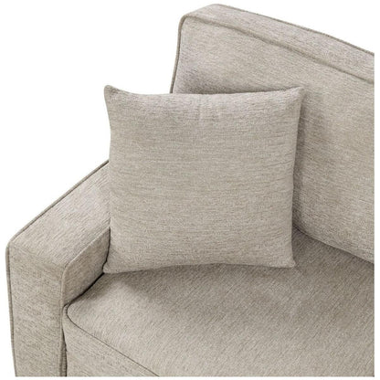 126" L-shaped Sofa Sectional Sofa Couch Pull-out Sofa Bed with Charging Devices and Cup Holders for Living Room, Beige