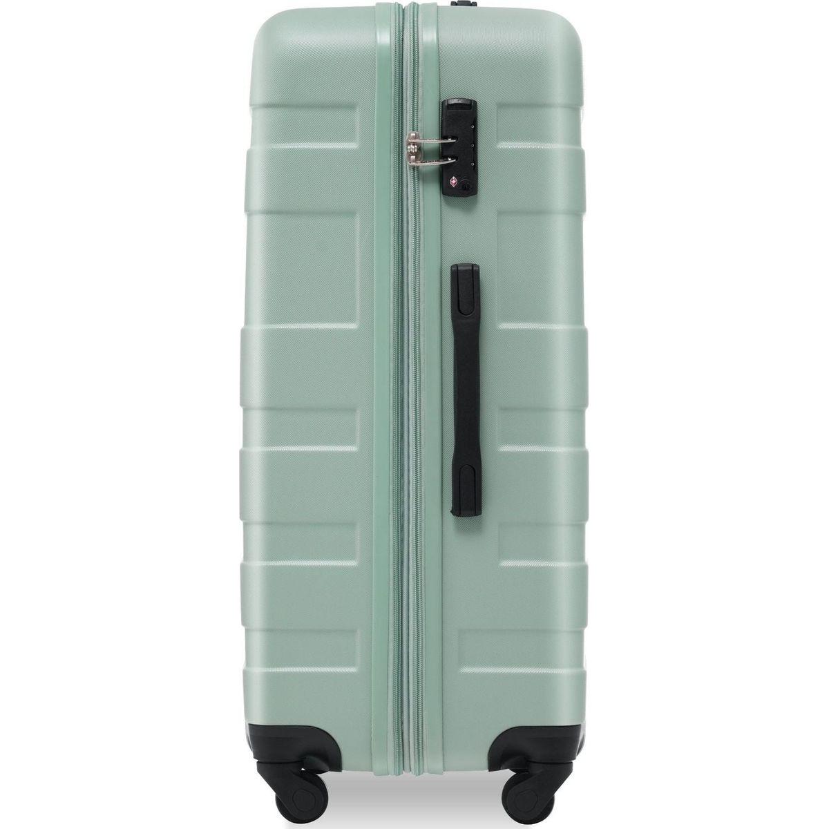 Luggage Sets New Model Expandable ABS Hardshell 3pcs Clearance Luggage Hardside Lightweight Durable Suitcase sets Spinner Wheels Suitcase with TSA Lock 20"24"28"(Green)