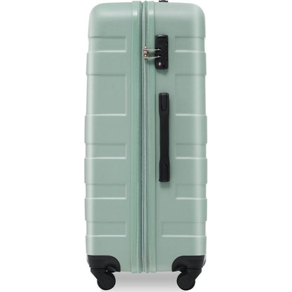 Luggage Sets New Model Expandable ABS Hardshell 3pcs Clearance Luggage Hardside Lightweight Durable Suitcase sets Spinner Wheels Suitcase with TSA Lock 20"24"28"(Green)
