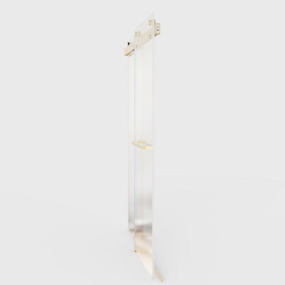 56-60 inches W x76 inches H Frameless Double Sliding Soft-Close Shower Door in Brushed Gold,3/8 inches (10mm) Thick SGCC Tempered Glass Door