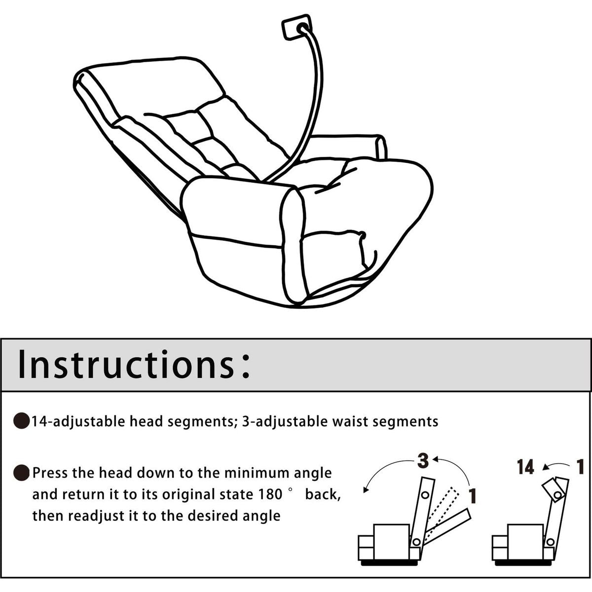 Adjustable head and waist, game chair, lounge chair in the living room, 360 degree rotatable sofa chair,Rotatable seat Leisure Chair deck chair