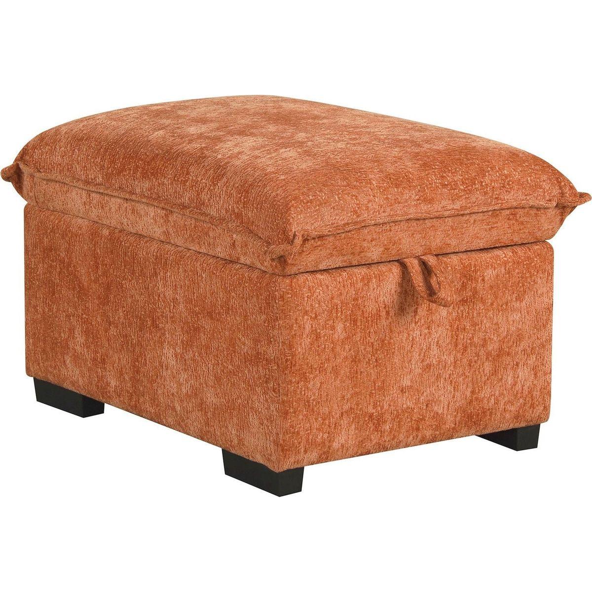 82.67"Convertible Sofa Bed Sectional Sofa Sleeper L-shaped Sofa with a Storage Ottoman,Two Pillows, Two Power Sockets and Two USB Ports for Living Room, Orange