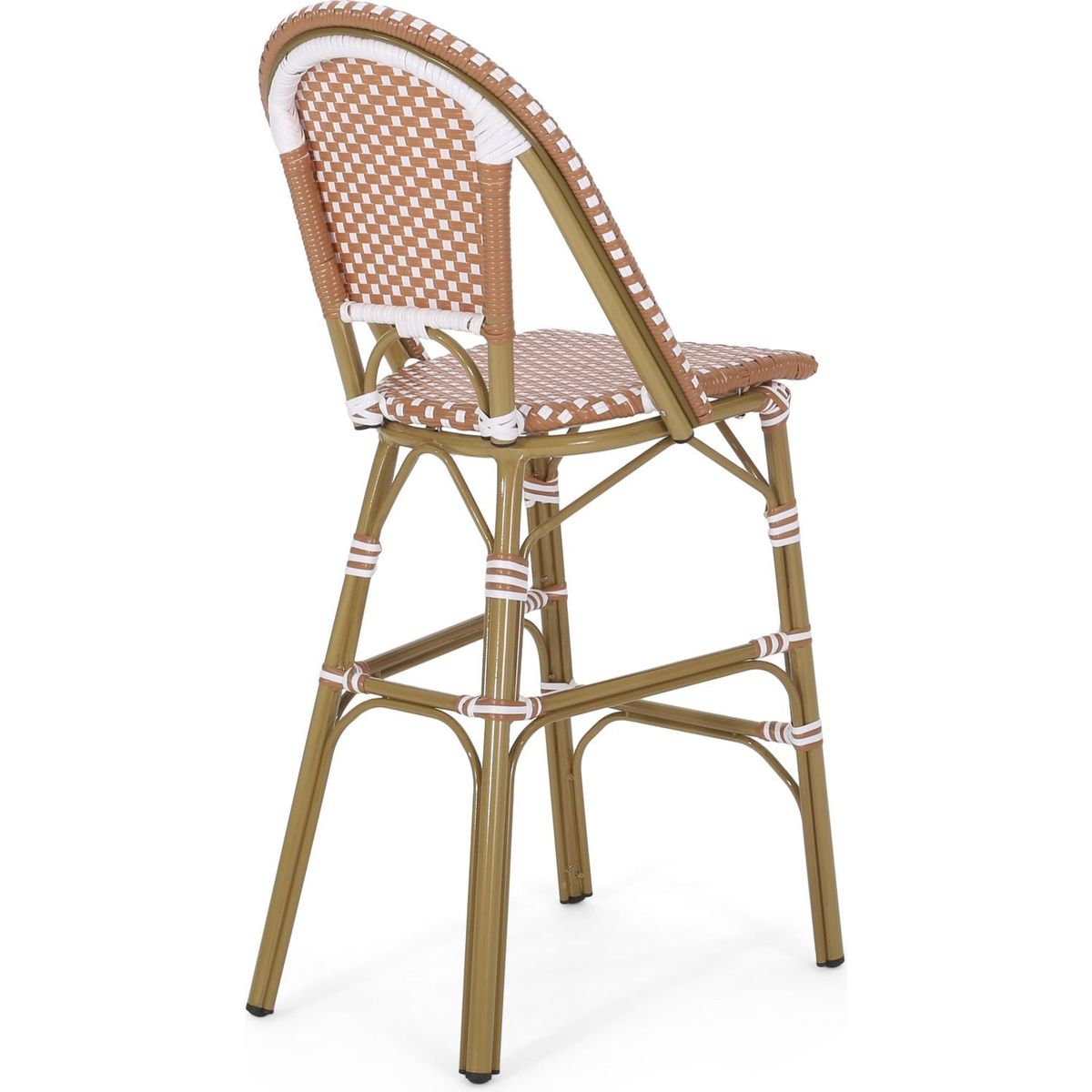 Wicker Bar Stool with Aluminum Frame (Set of 2)