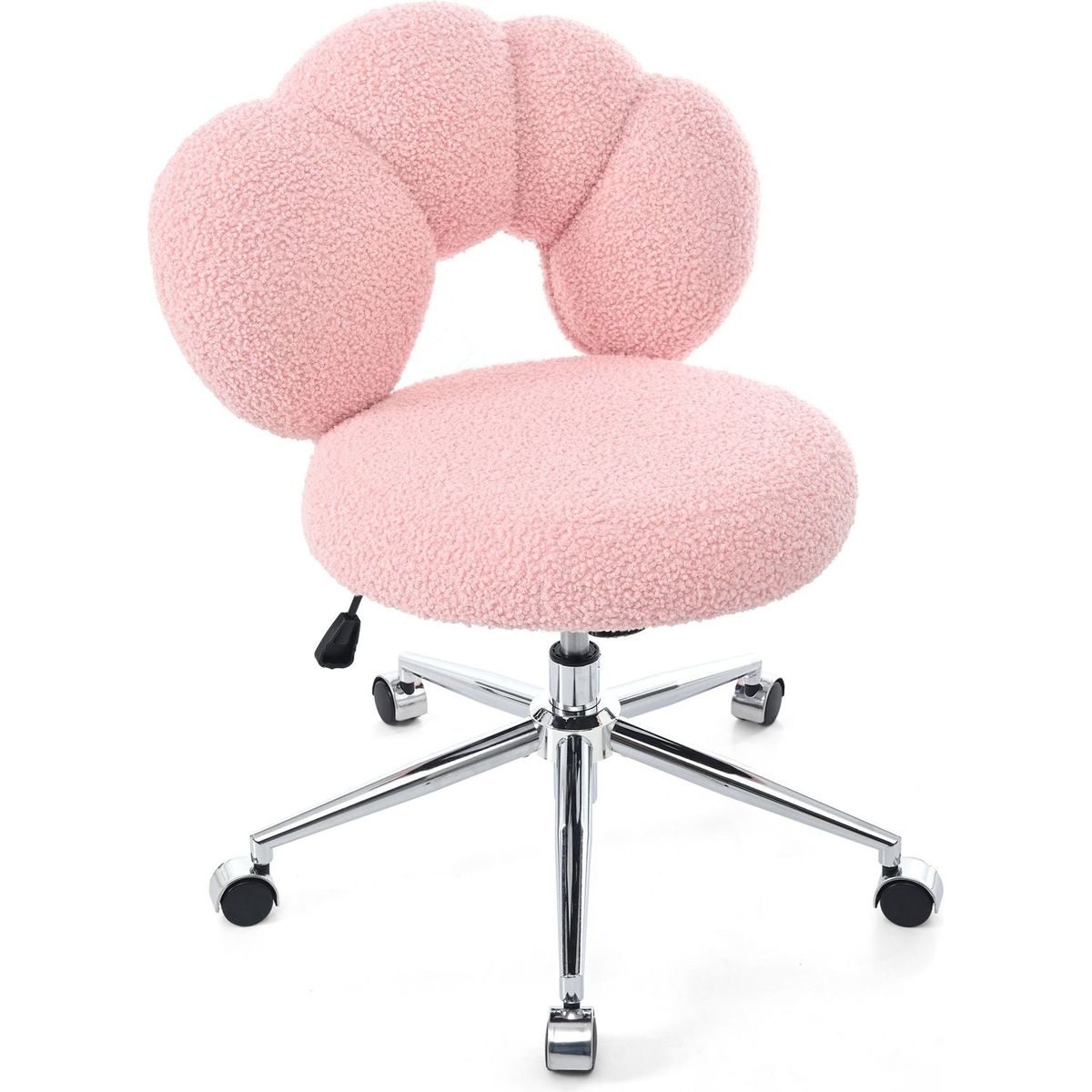 360Swivel Height Adjustable,Swivel Chair,Teddy fabric,home office chair