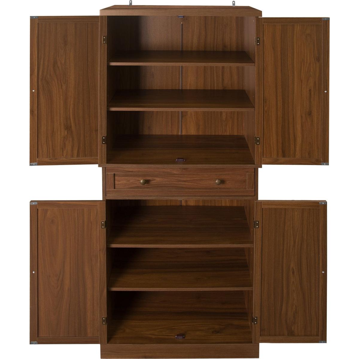 4 Door Cabinet with 1 Drawer, with 4 Adjustable Inner Shelves, Storage Cabinet