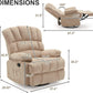 360 Rocking Swivel Rocker Recliner Chair, Oversized Recliner Chairs,Overstuffed Manual Nusery Glider Recliner,Extra Wide Recliner for Living Room Lazy Boy Single Sofa Khaki