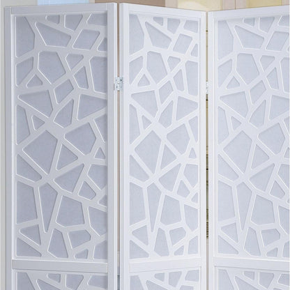 Giyano 4 Panel Screen Room Divider, White