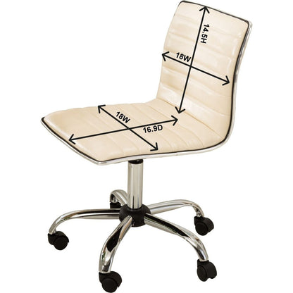 Fremo Chromel Adjustable Air Lift Office Chair, White