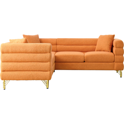 81.5-Inch Oversized Corner Sofa, L-Shaped Sectional Couch,  5-Seater Corner Sofas with 3 Cushions for Living Room, Bedroom, Apartment, Office