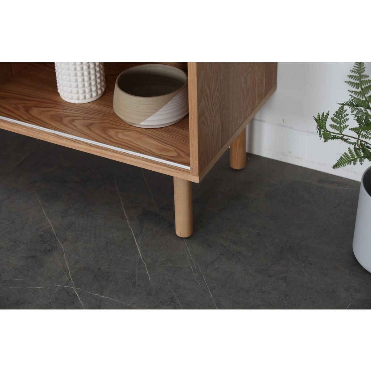 Modern Sideboard with 4 Cabinet, Storage Cabinet, TV Stand, Anti-Topple Design, and Large Countertop