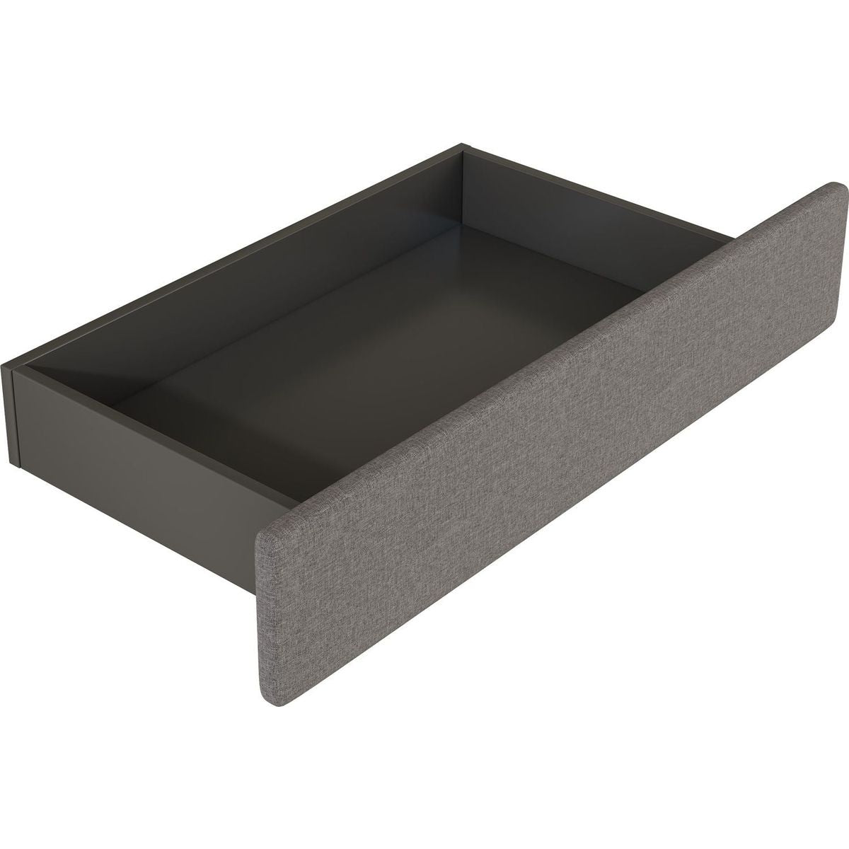 Queen Size Upholstered Platform Bed with 2 Drawers and 2 sets of USB Ports on each side, Linen Fabric, Gray