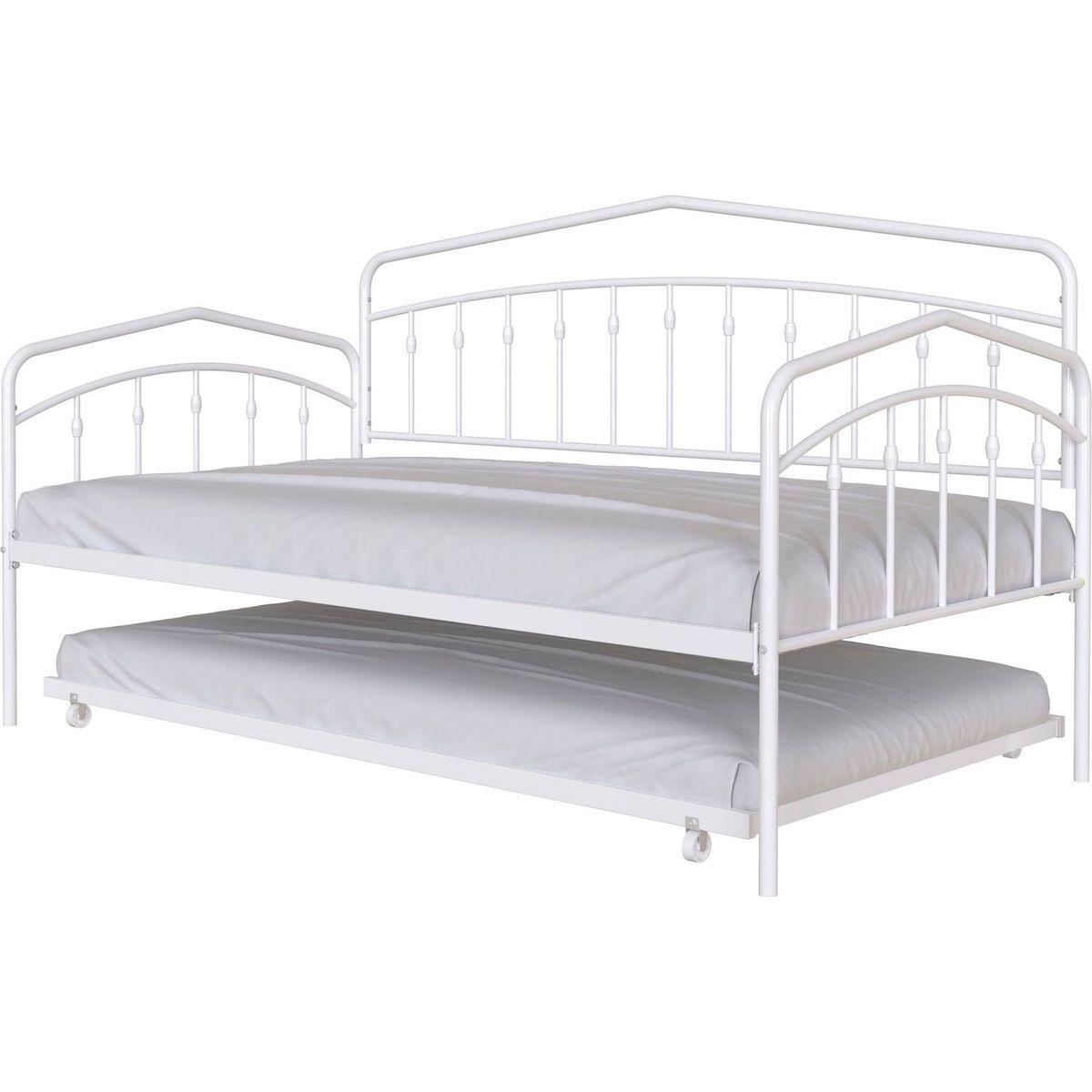 Fox Twin Daybed with Twin Trundle, White