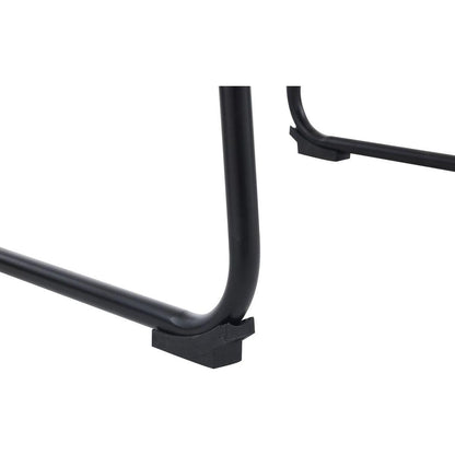 (Set of 2) Vintage Style 24-Inch Armless Industrial Faux Leather Counter Stool with Metal Legs and Footrest for Kitchen Island, Cafe, Pub, Bar Counter, Cream and Black