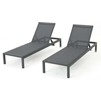 CAPE CORAL KD CHAISE LOUNGE GRY(MP2)(SET OF 2 ) - Streamdale Furniture