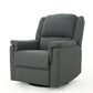 Charcoal Fabric Glider Recliner with Swivel, Manual Reclining Chair