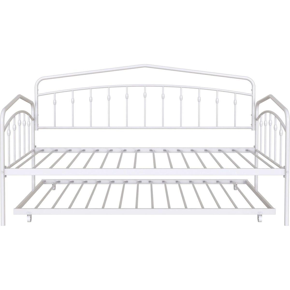 Fox Twin Daybed with Twin Trundle, White