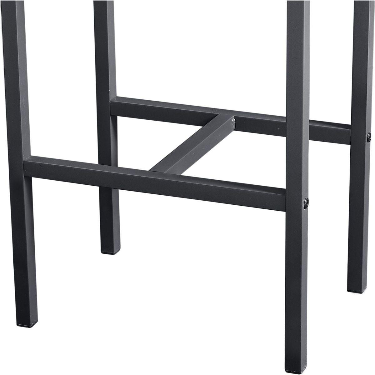 Bar table set 5PC Dinging table set with high stools, structural strengthening, industrial style. Rustic Brown, 43.31" L x 23.62" W x 35.43" H.