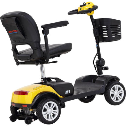Four wheels Compact Travel Mobility Scooter with 300W Motor for Adult-300lbs, YELLOW