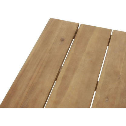 Acacia Wood Outdoor Coffee Table, Light Brown, 14" H X 23.5" W X 39.5" L