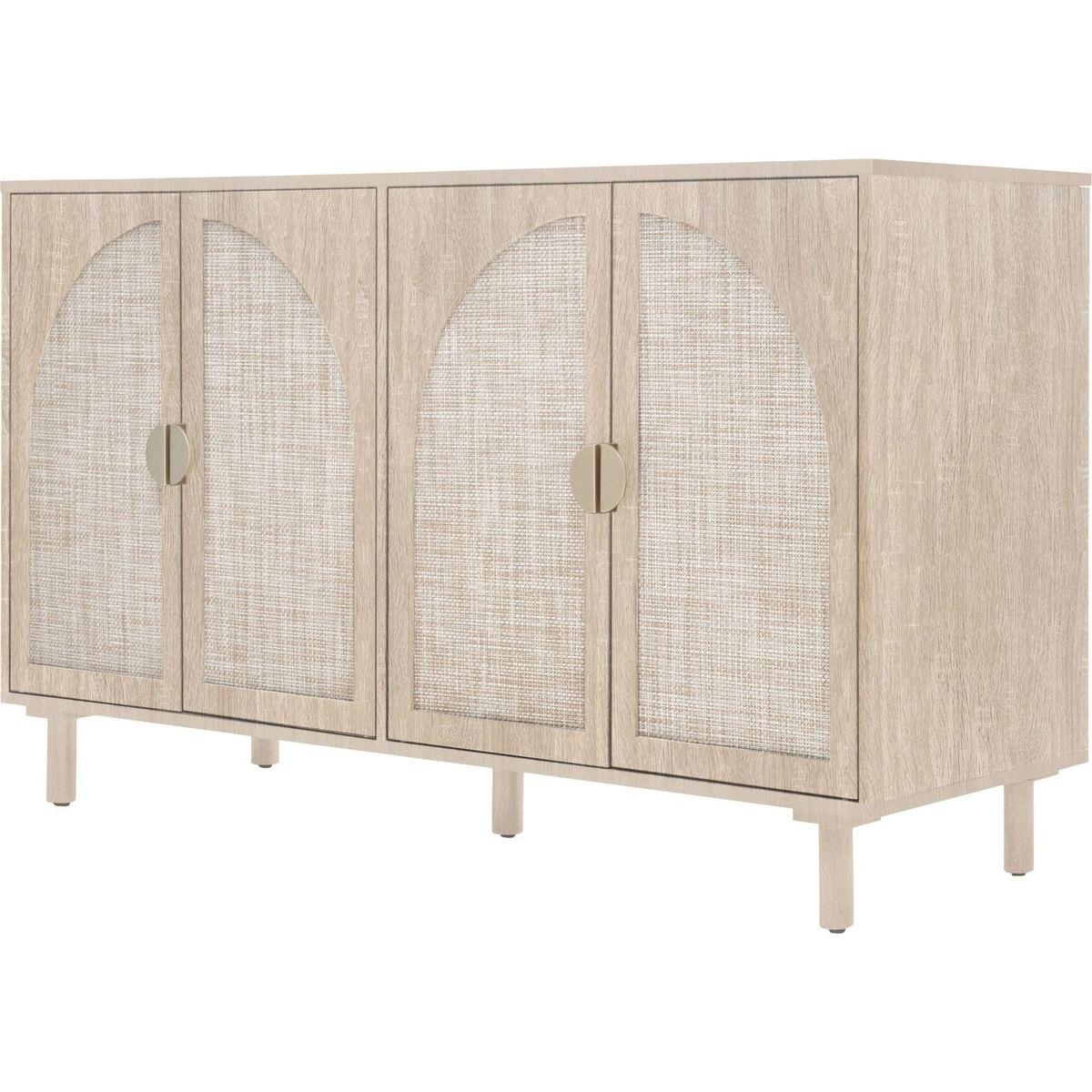4 Door Cabinet, Suitable for Bedroom, Living Room, Study