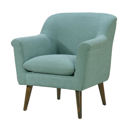 Shelby Aquamarine Teal Woven Fabric Oversized Armchair