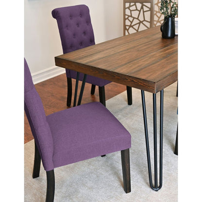 Ashford 7-Piece Dining Set, Hairpin Dining Table with 6 Chairs, 4 Color Options