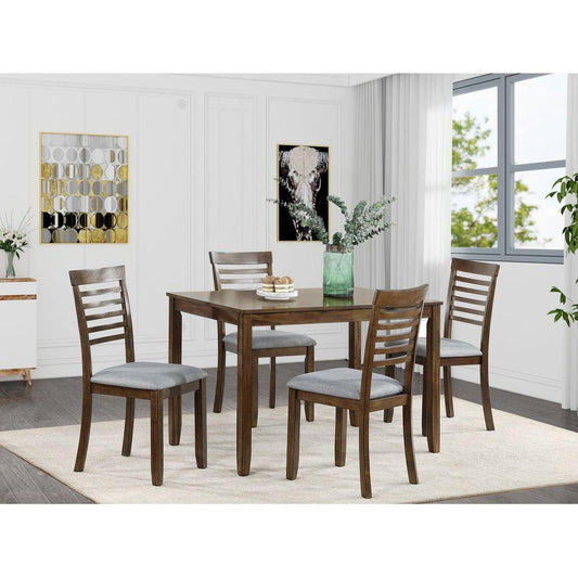 Wooden Dining Rectangular Table set for 4,Kitchen Dining Table for Small Space,Walnut