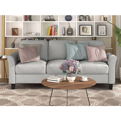 Living Room Furniture chair and 3-seat Sofa (Light Gray)