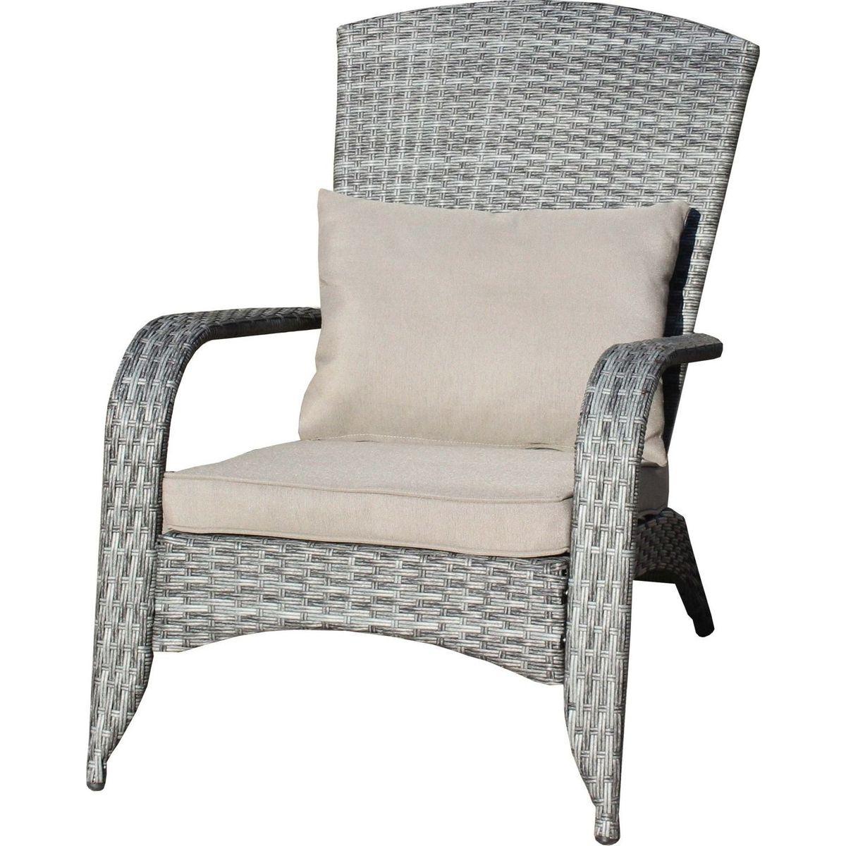Patio Chair with Cushions(Grey Cushion)