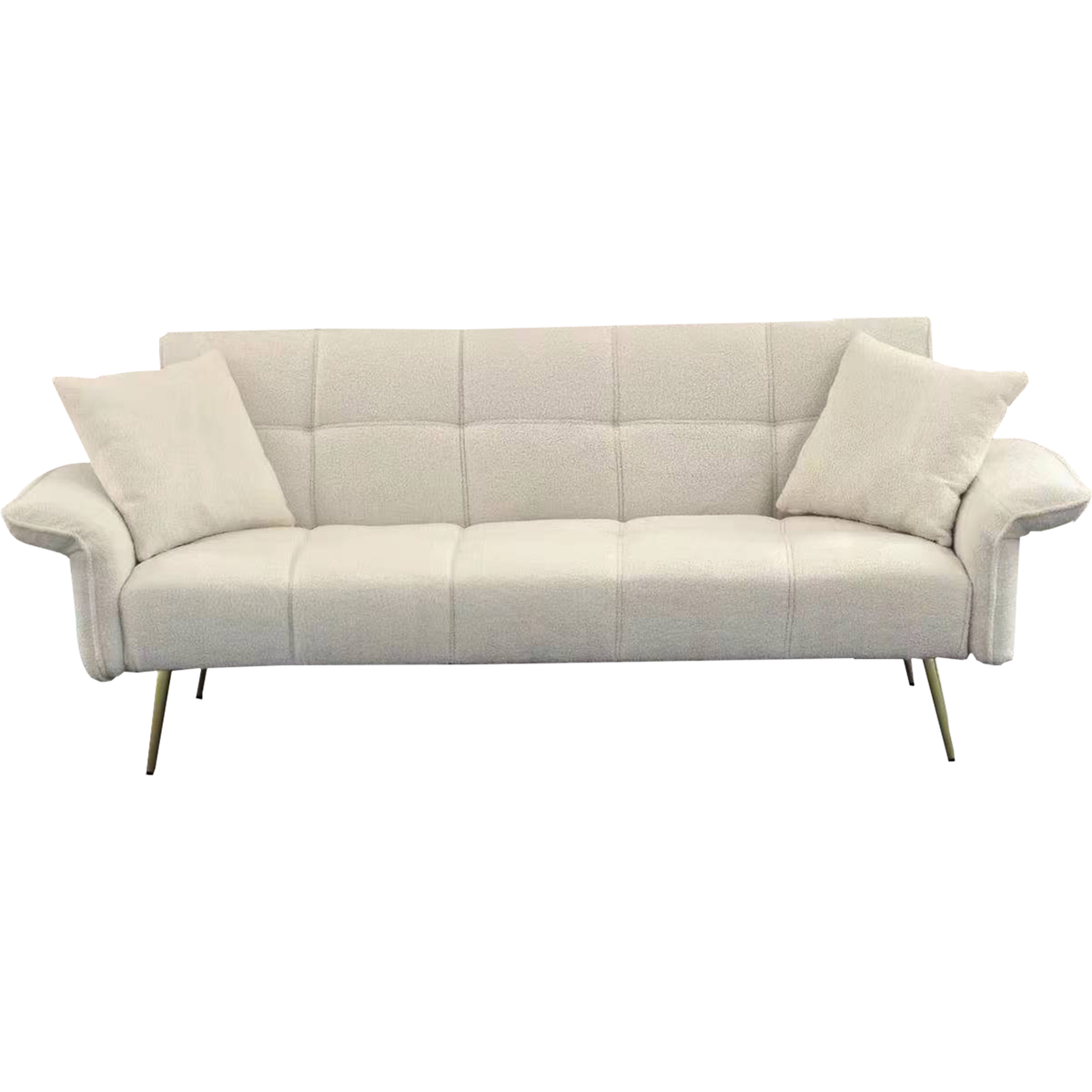 70.1 "futon sofa bed, convertible double sofa bed with folding armrests for living rooms and small Spaces