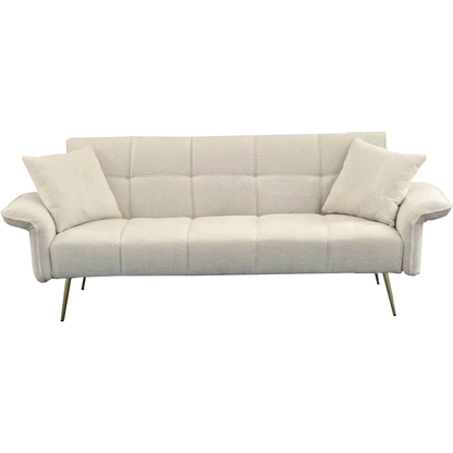 70.1 "futon sofa bed, convertible double sofa bed with folding armrests for living rooms and small Spaces