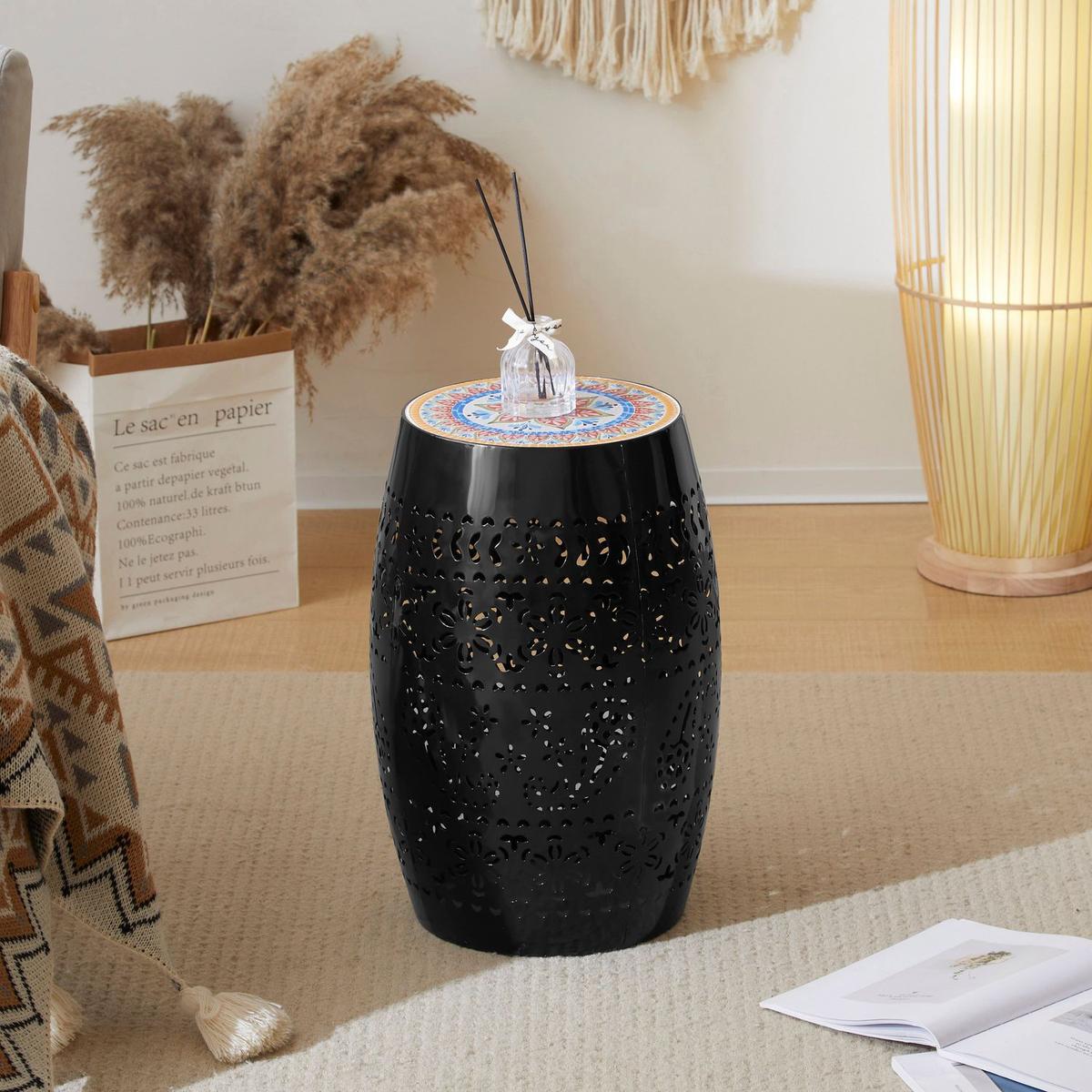 RUBY12" SIDE TABLE -BLACK