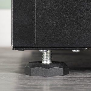 High Storage Cabinet with 2 Doors and 4 Partitions to Separate 5 Storage Spaces, Home/ Office Design