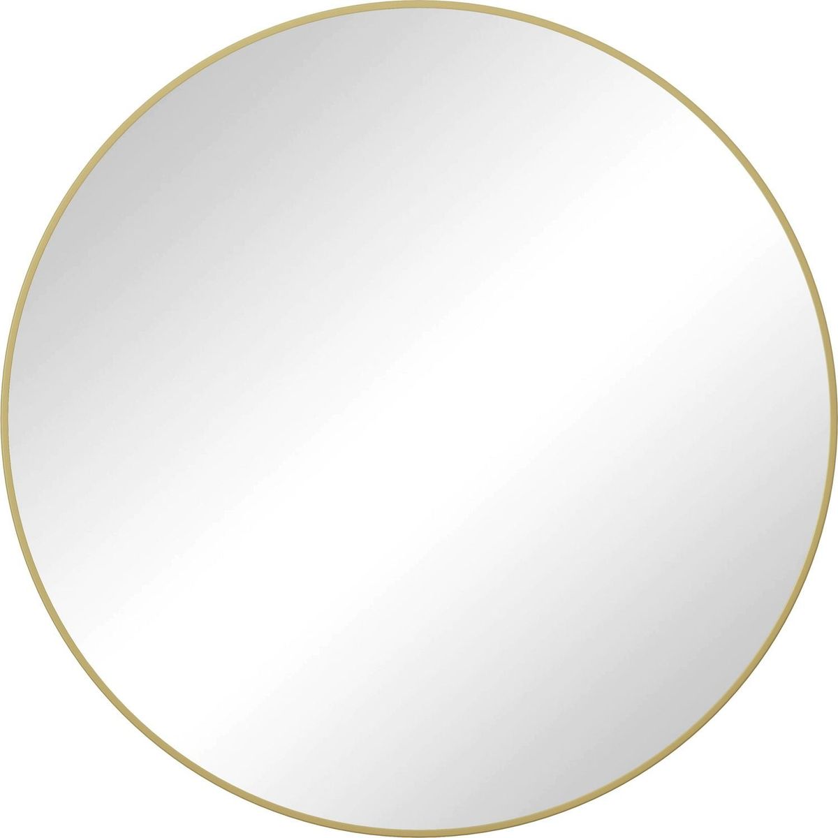 Wall Mirror 42 Inch Gold Circular Mirror Metal Framed Mirror Round Vanity Mirror Dressing Mirror, for Bathroom, Living Room, Bedroom Wall Decor