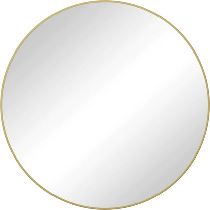 Wall Mirror 42 Inch Gold Circular Mirror Metal Framed Mirror Round Vanity Mirror Dressing Mirror, for Bathroom, Living Room, Bedroom Wall Decor