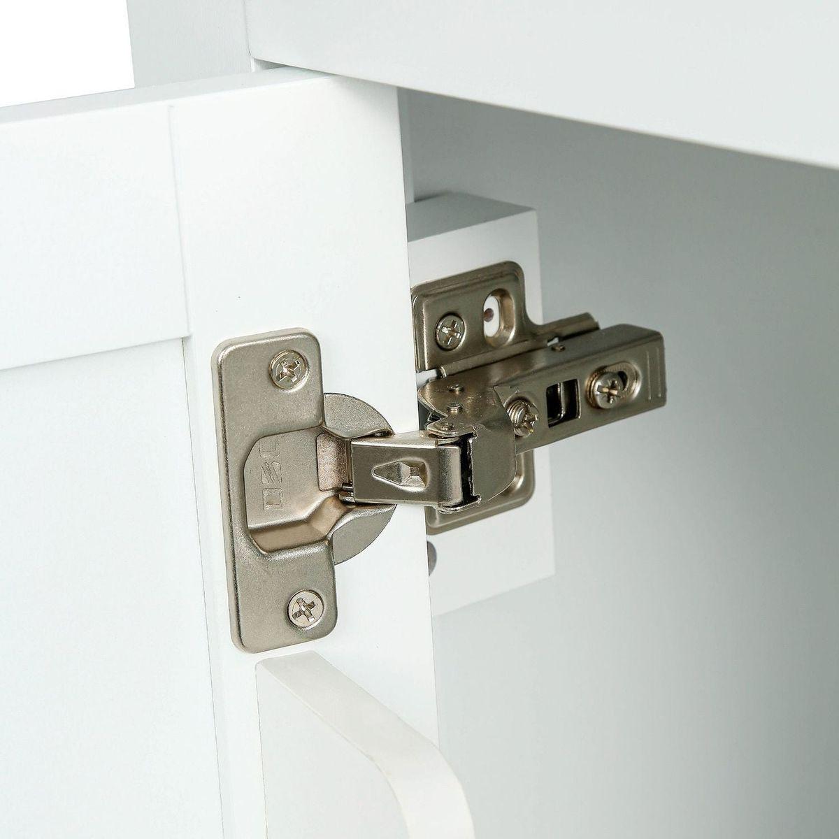 Kitchen Cart with Rubber wood Drop-Leaf Countertop, Cabinet door internal storage racks,Kitchen Island on 5 Wheels with Storage Cabinet and 3 Drawers for Dining Room,White