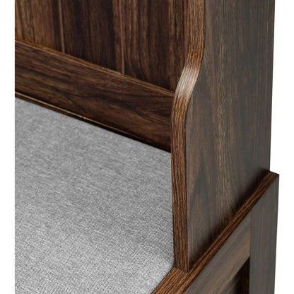 Hall Tree with 6 Hooks and Hinged Lid, Coat Hanger, Entryway Bench, Storage Bench, 3-in-1 Design, 69INCH, for Entrance, Hallway